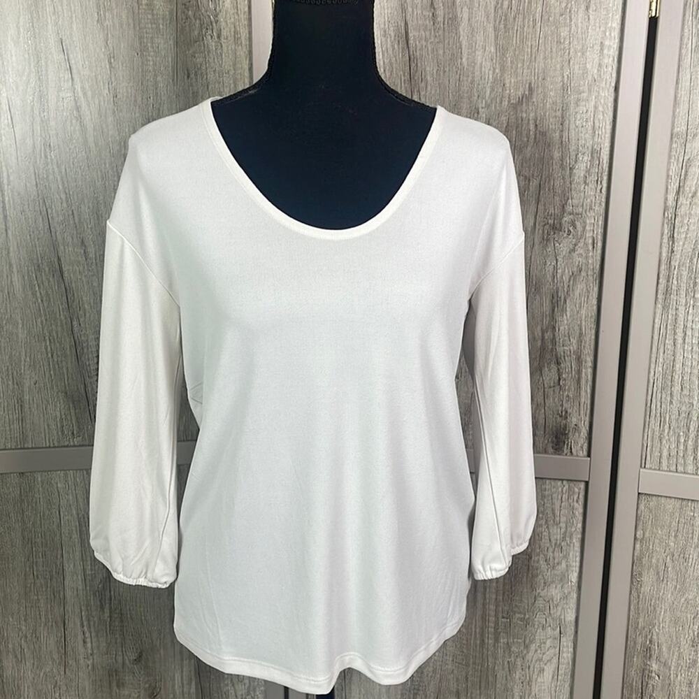 Premise soft 3/4 sleeve poly/spandex blouse women's S